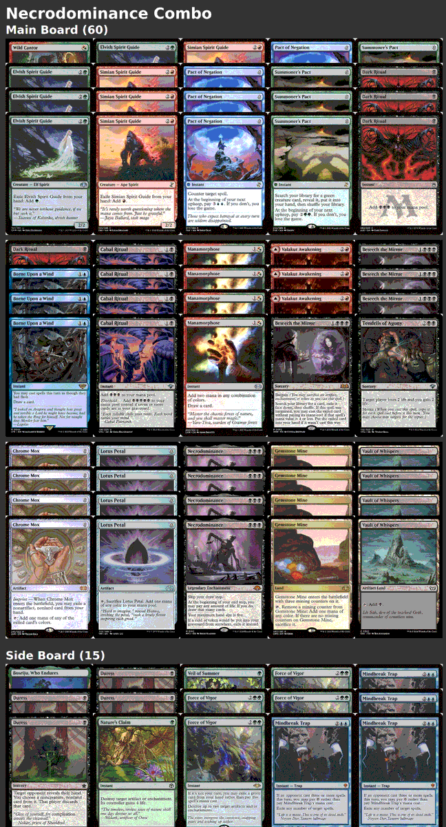 MtgExpress's tweet photo. MO競技大会
上位入賞デッキ紹介✨
IN #レガシー

Legacy Challenge 32 2025-01-22
🏆優勝　：Dimir Reanimator
🥈準優勝：Necrodominance Combo

🆙ピックアップデッキ

✅BG (3位)
✅Worldgorger Dragon Combo (5位)

#mtg #mtgjp https://t.co/QrmajI0DYW