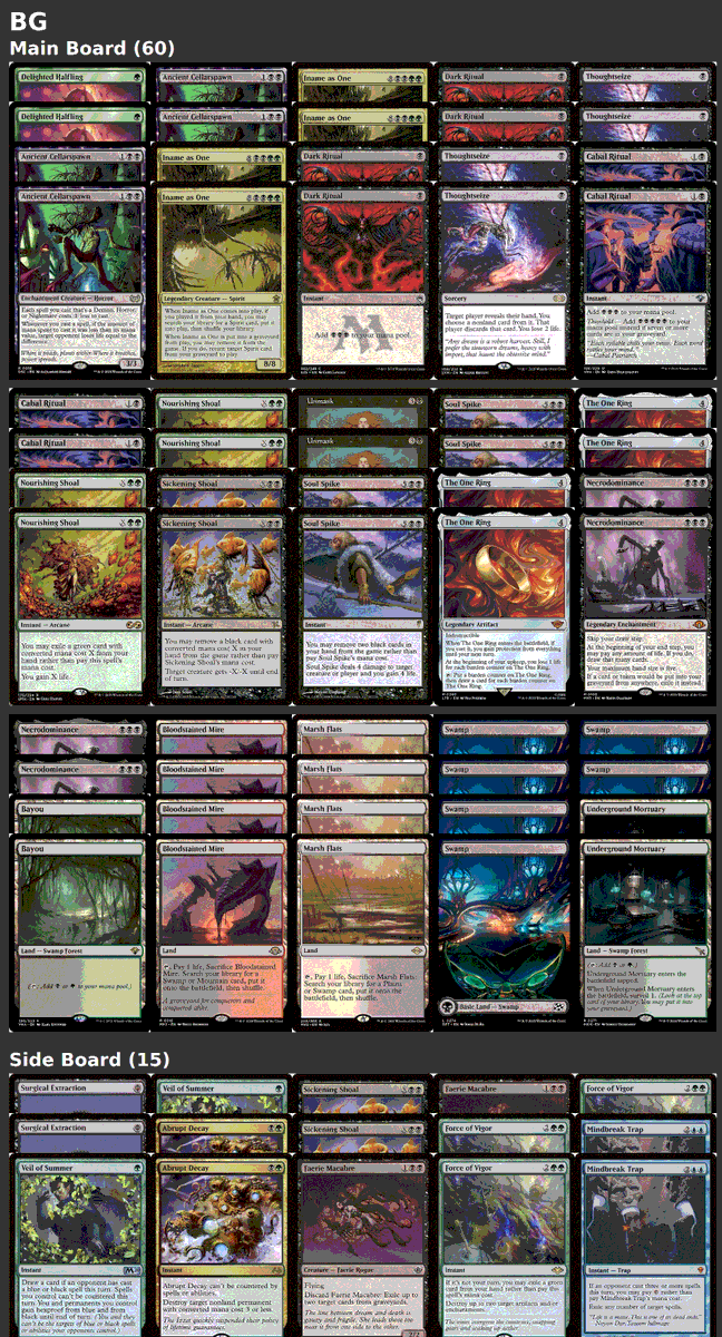 MtgExpress's tweet photo. MO競技大会
上位入賞デッキ紹介✨
IN #レガシー

Legacy Challenge 32 2025-01-22
🏆優勝　：Dimir Reanimator
🥈準優勝：Necrodominance Combo

🆙ピックアップデッキ

✅BG (3位)
✅Worldgorger Dragon Combo (5位)

#mtg #mtgjp https://t.co/QrmajI0DYW