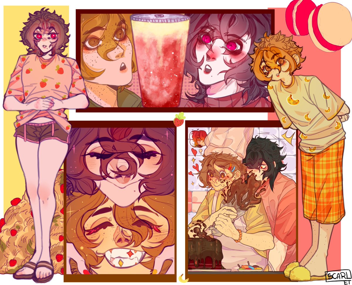 SCARDoodlez's tweet photo. Strawberry boy and Banana boy 🍓🍌[OC's] https://t.co/Owjf43OecR