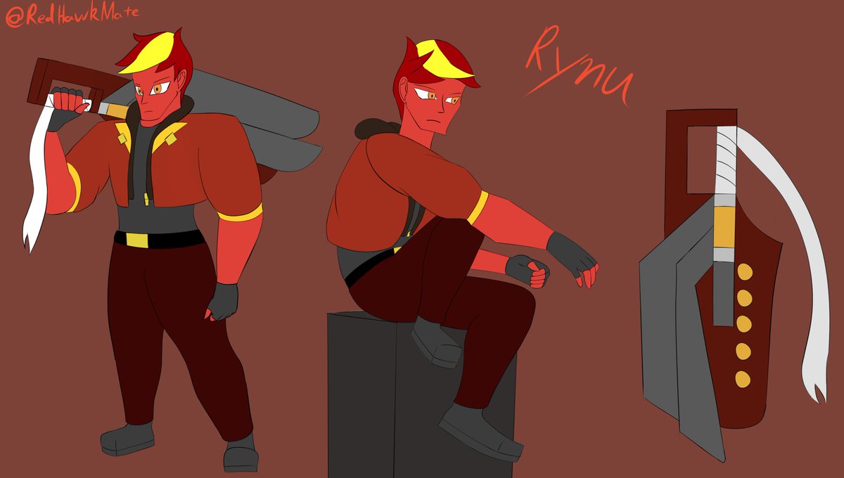 RedHawkMate's tweet image. I recently redesigned my old and first OC and it took years how i wanted it to look and I'm proud of it.

Also this is Rynu a tough badass that has gone through tough times but he does his best to move froward.