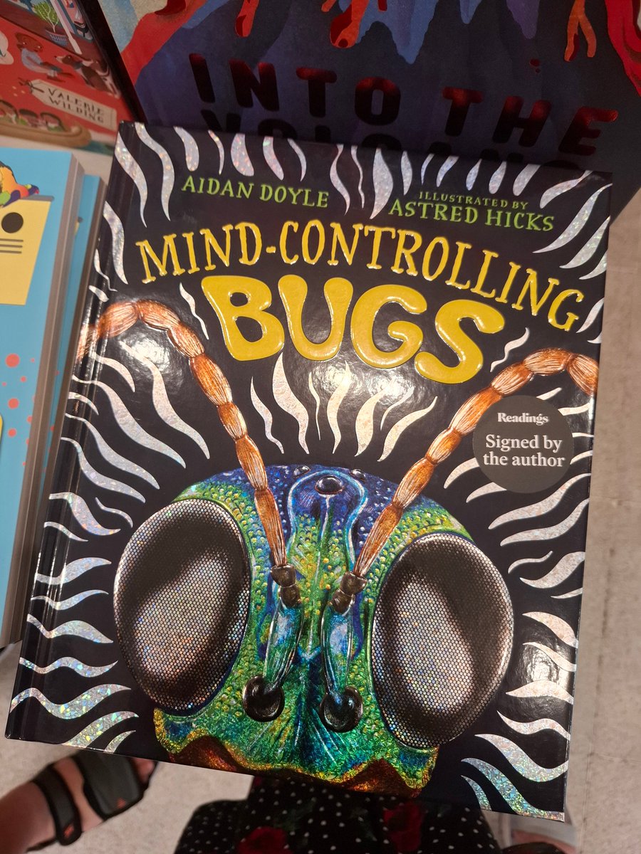 aidan_doyle's tweet photo. Mind-controlling Bugs is an illustrated non-fiction book for kids and is now on sale in Australia. Readings Kids in Carlton had a pile of Mind-controlling Bugs on display and I signed the copies. There's even a copy on display in the shop window. https://t.co/Wz0ZCH2cIl
