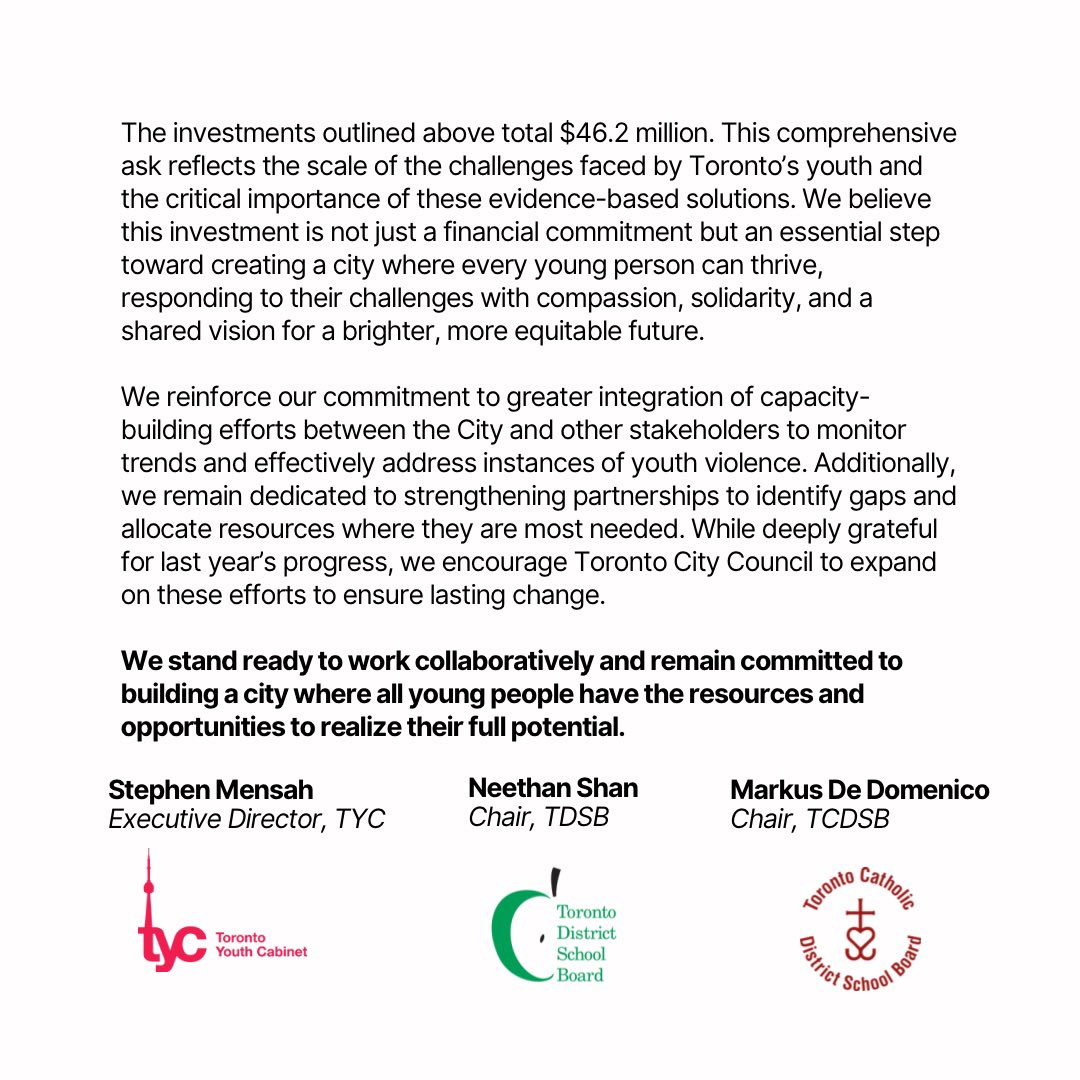 The investments we are seeking are not just a financial commitment but an essential step toward creating a city where every young person can thrive!

Read ⬇️ 

thetyc.ca/post/joint-sta…