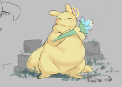 nyuufruit's tweet photo. somebody asked me if i still had this doodle lying around, so i found it.
monk's been spending time with gourmand 💛 https://t.co/vZwqxrxnAl