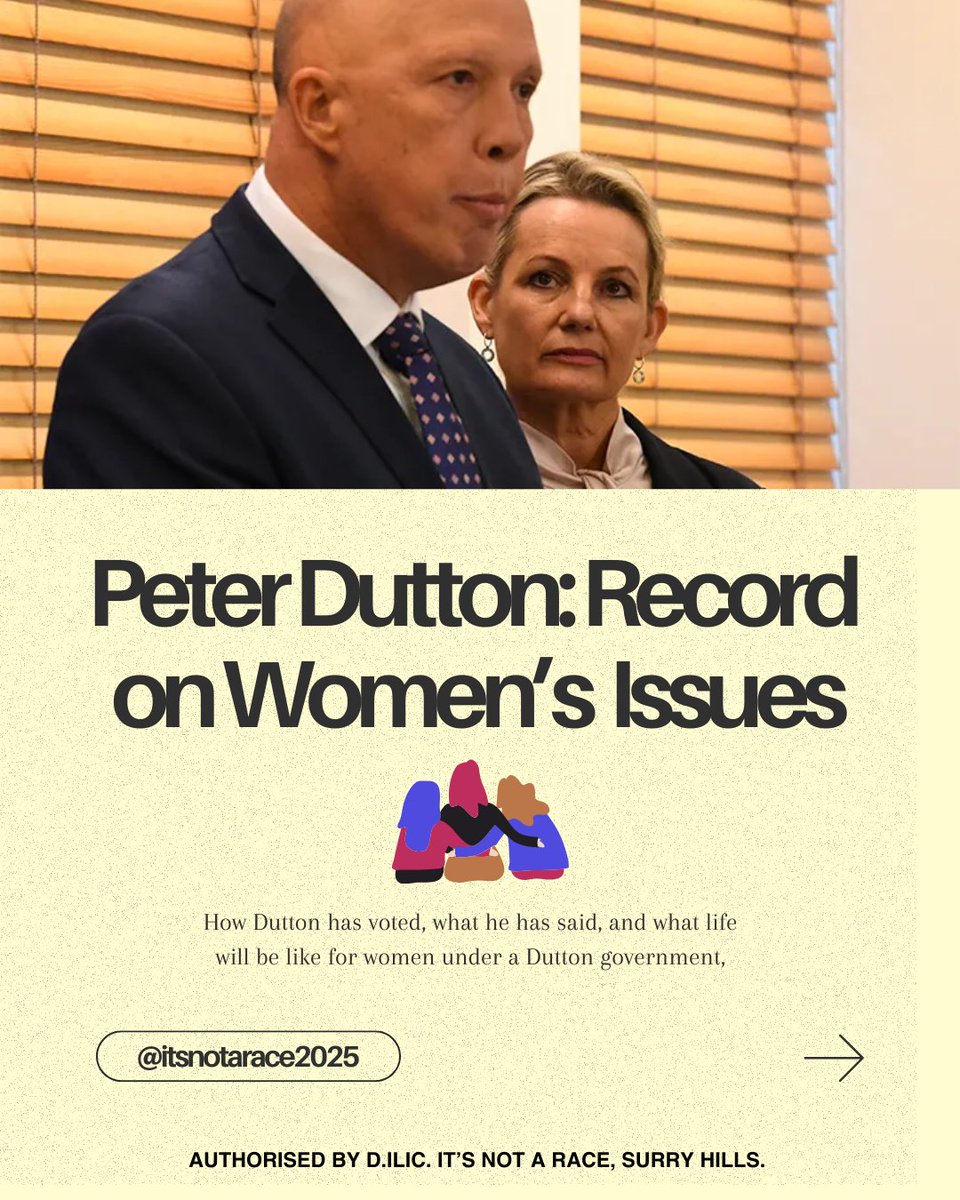 ItsNotARace2025's tweet photo. Q: Why do people say the Coalition has a 'woman problem'?
A: Oh. My. God.

#ausvotes2025 #auspol
🧵  1/8 https://t.co/1yPTVsGpQU