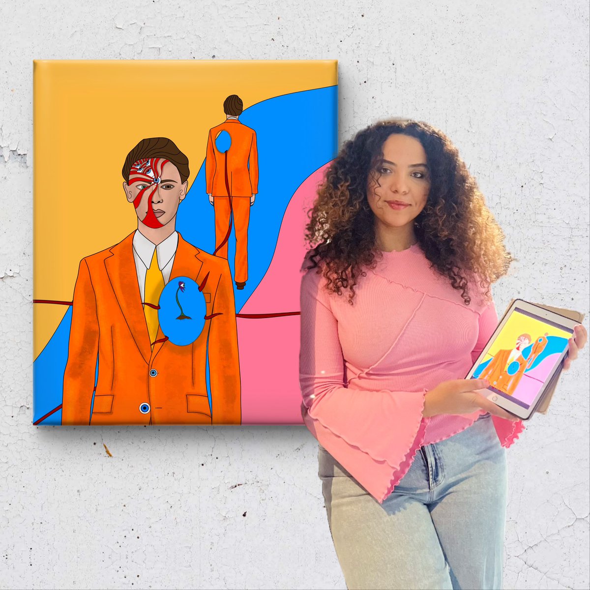 Standing next to my own master piece 🖼️✨ 
#art #artcommunity #artist #ArtCommission