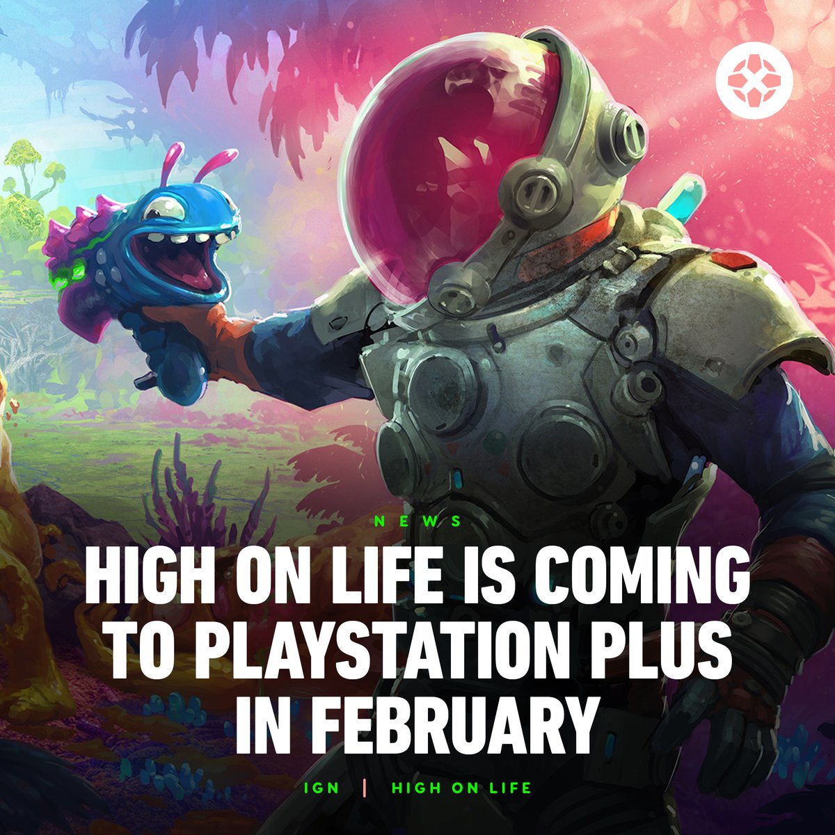 IGN's tweet photo. High on Life as well as Payday 3 and Pac-Man World Re-Pac are the PlayStation Plus games for February 2025. The games will be made available for subscribers on February 4.

For more info: https://t.co/wJWmMTnzd8 https://t.co/nuColIyxLp