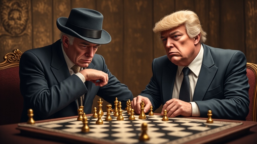 fafojtrump's tweet photo. FAFO Trump is playing chess with Sleepy Joe, and guess what? Checkmate in 2 moves, you're welcome! 😂♟️ #CryptoChess #FAFO https://t.co/BcJ9L4RSIF