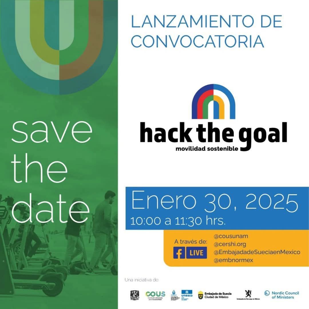 cershi_unesco's tweet photo. #MAÑANA es la #Ceremonia de Lanzamiento de #HackTheGoal: Movilidad Sostenible.🚗🏍️🚝☘️🌱

Conoce la nueva #Convocatoria para soluciones comprometidas con el Desarrollo #Sostenible en materia de #Movilidad 🚙🌱♻️

📆: 30 de enero, 2025, 9:30 hrs.
💻: #EnVivo en #Facebook https://t.co/Vw0556JBF0
