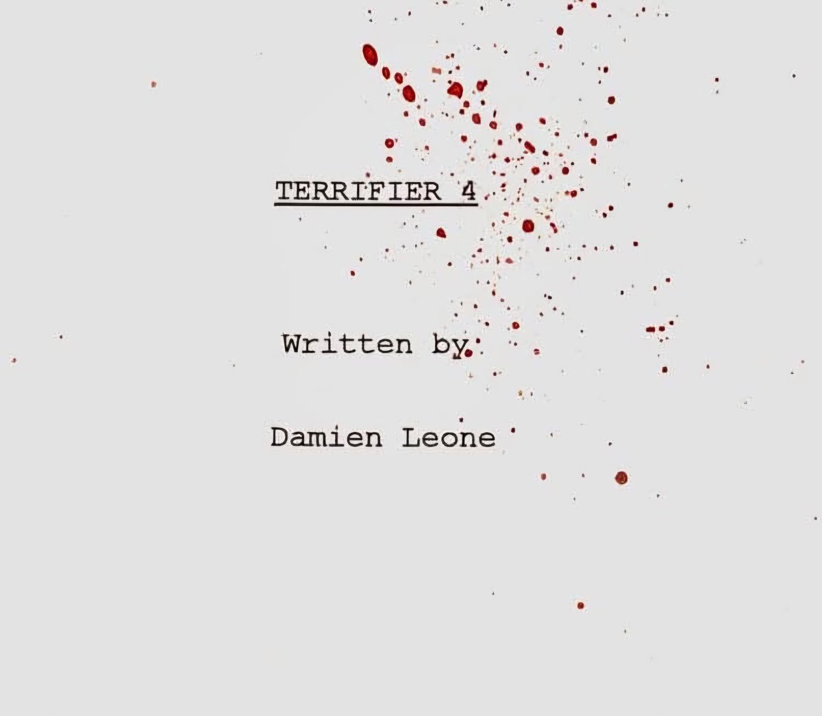 alyxhorror's tweet image. Terrifier 4 script is officially on the way!!! Announced by Damien Leone!

#Terrifier4
#ArtTheClown
#HorrorCommunity