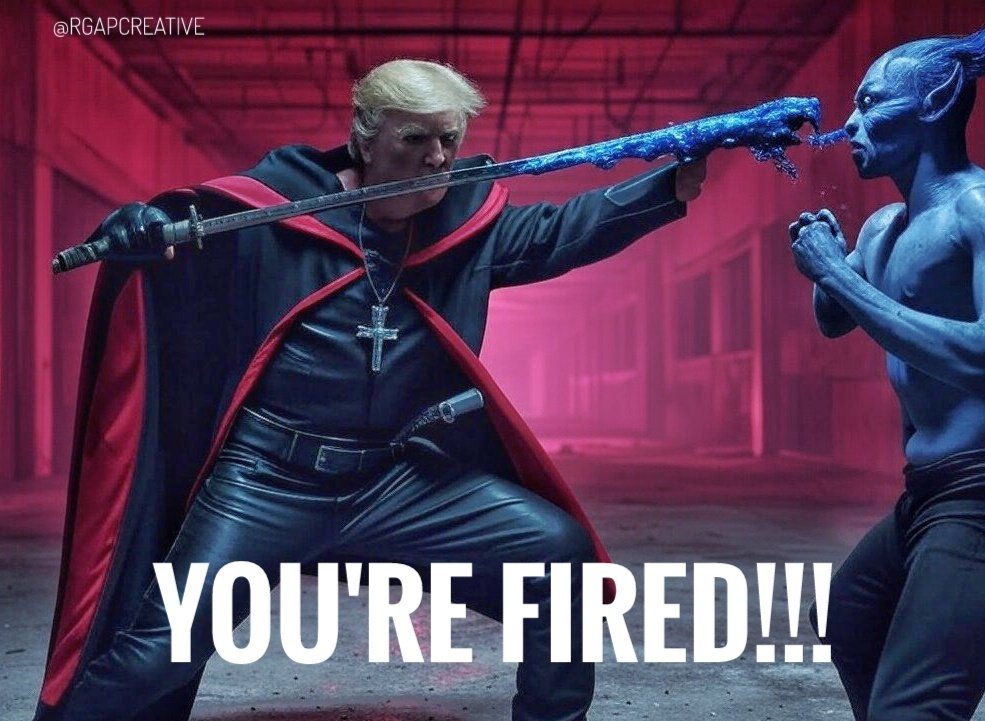 QT: YOU'RE FIRED 

#Trump #USDA #yourefired #thepurge #Grok #DemonSlayer #DemonHunter