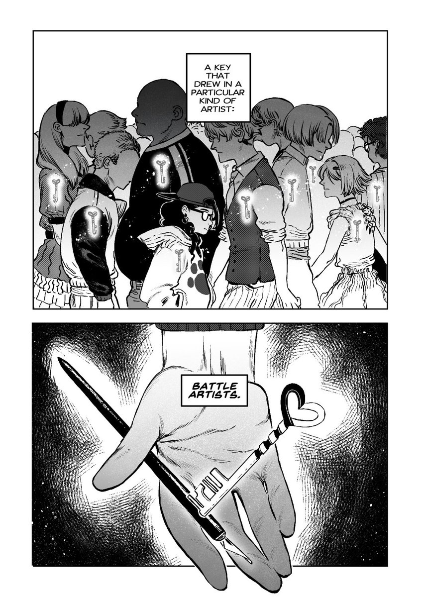 Over the years I've had to realize just how niche OCTs are. So this time I focused a little more on building a better background in the prologue. Also working more on my backgrounds and lettering for this comic. #AATR6 #OCT #AATR_OCT (1/6)