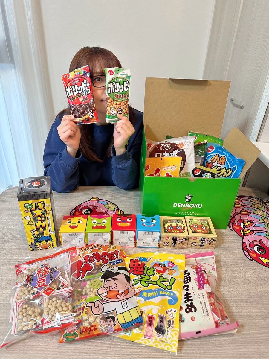 ポリッピーのCMをさせていただいている 「でん六」さんの豆菓子