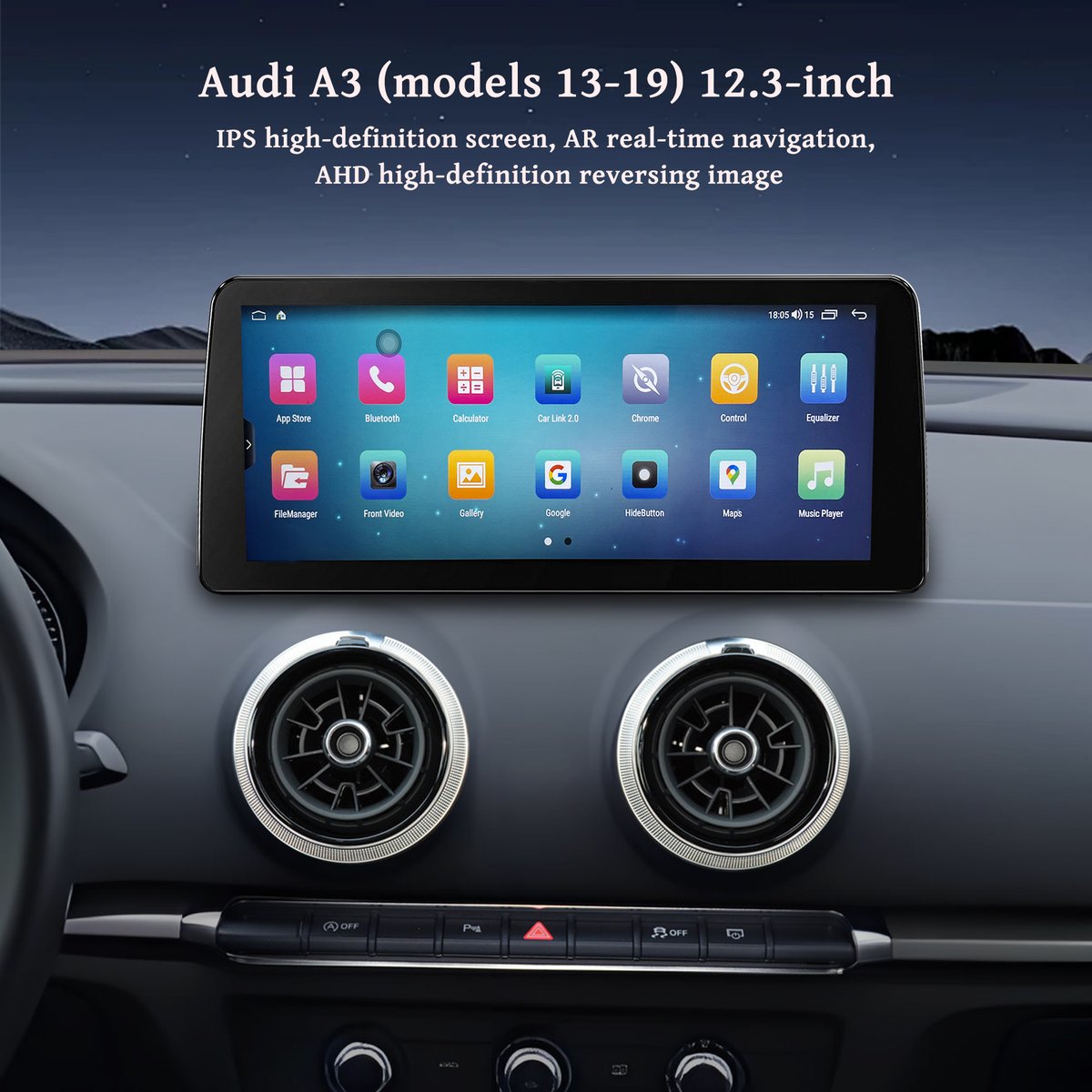 alexroundstar's tweet image. Audi A3 (2013 - 2019) car stereo CarPlay multimedia #autonavigation #carstereo #cars