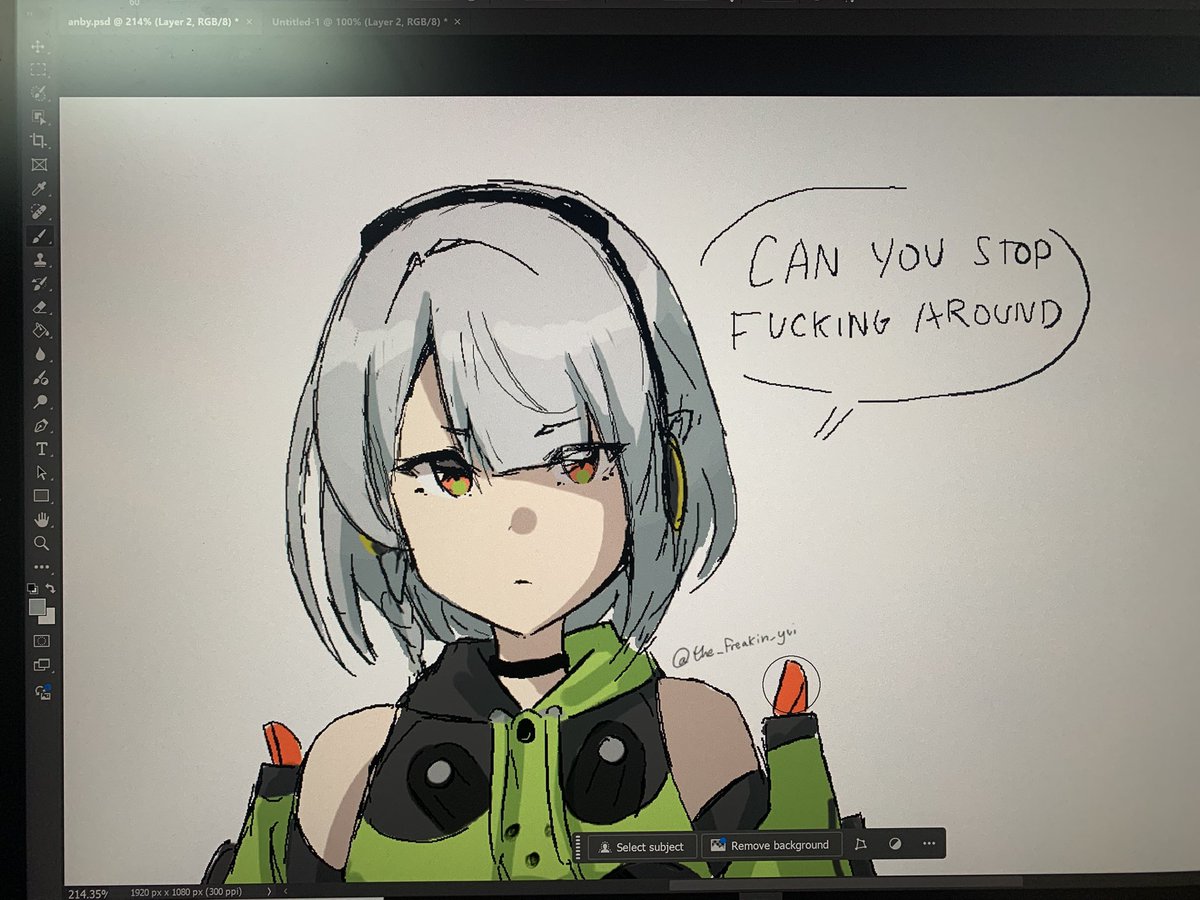 the_freakin_yui's tweet photo. havent used photoshop in a while so here’s an Anby doodle https://t.co/9Y4NwnWWeq