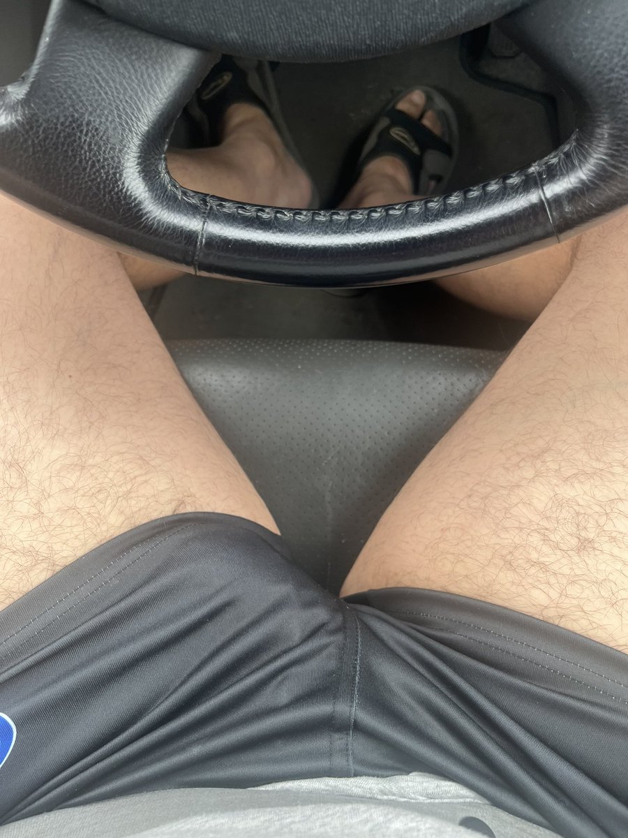 Bulging in my tight footy shorts on the way to fuck a hot pussy. Cock was bustin out! Who wants to be next?