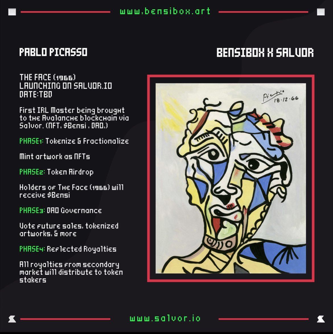 SNAPSHOT JUST HAPPENED! 📸 
3 $CHAT presale contributors will be whitelisted for <a href="/salvor_io/">Salvor 🚢🔺</a>’s HUGE upcoming mint 👀

A fractionalized picasso 🤯

To enter: 
like, repost, and reply with your wallet 👇
wallets with &lt;1000 $CHAT tokens as of the time of this post in their balance