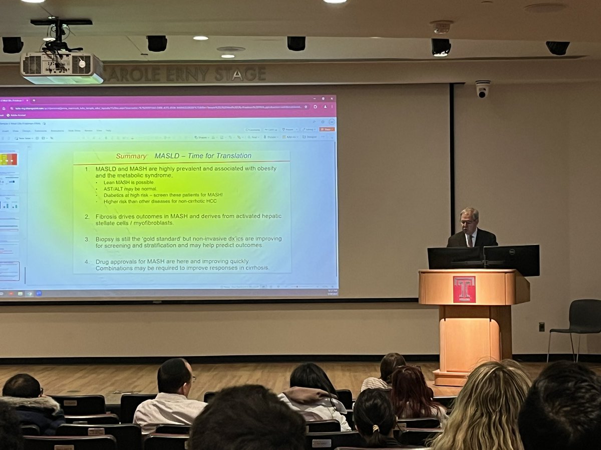 Temple Gastroenterology (@templegastro) on Twitter photo Thank you to Scott Friedman from <a href="/MountSinaiLiver/">MountSinaiLiver</a> for a fantastic morning of lectures at Medicine and GI Grand Rounds for the Martin Black Memorial Lecture. It is an exciting time in hepatology! Thank you to Scott Friedman from <a href="/MountSinaiLiver/">MountSinaiLiver</a> for a fantastic morning of lectures at Medicine and GI Grand Rounds for the Martin Black Memorial Lecture. It is an exciting time in hepatology!
