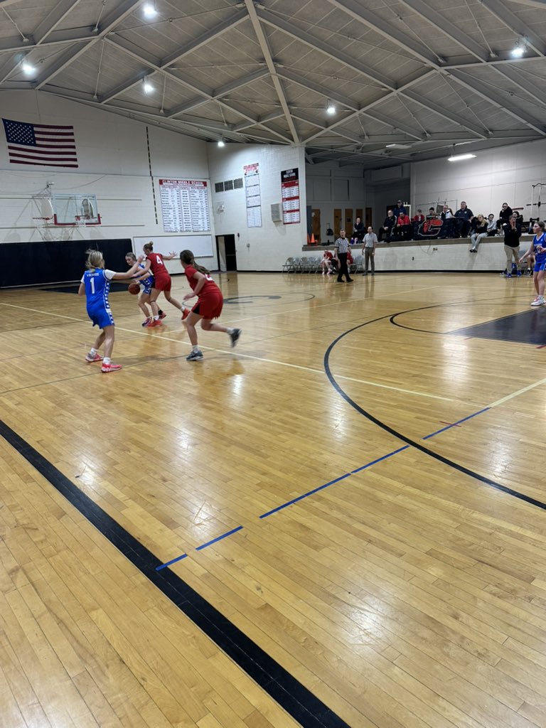 ClintonGBball's tweet photo. Varsity was in full support tonight as our middle school teams hit the court for their first games against Dundee! https://t.co/Bj7mX5PTm3