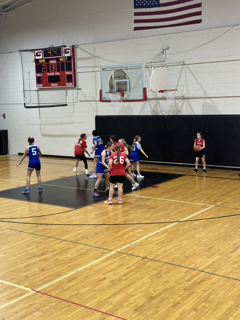 ClintonGBball's tweet photo. Varsity was in full support tonight as our middle school teams hit the court for their first games against Dundee! https://t.co/Bj7mX5PTm3
