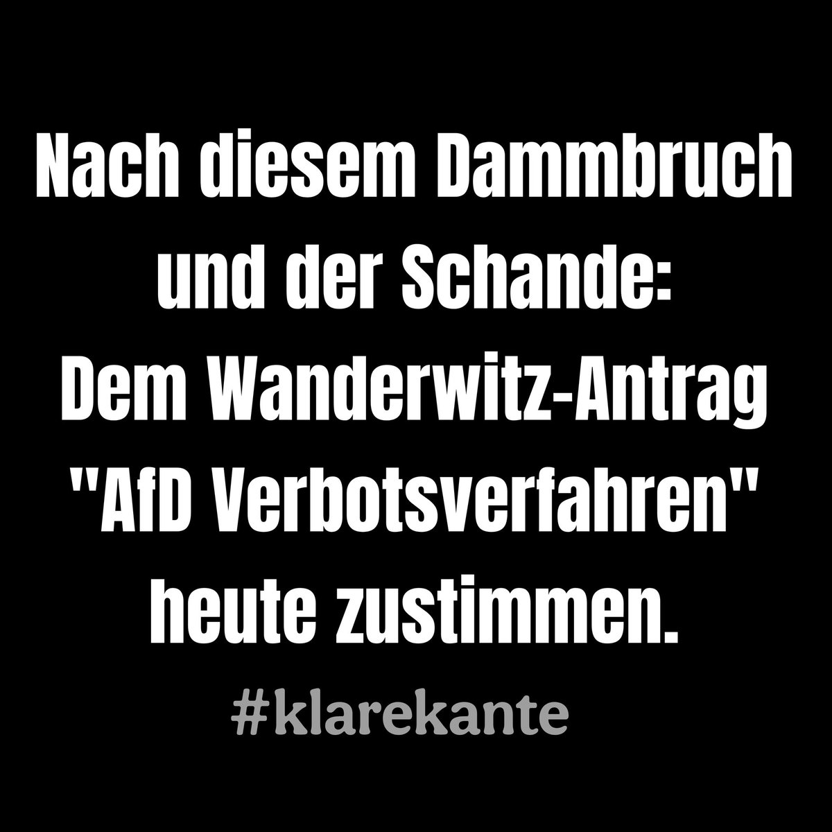 Keine Kompromisse. Keine Ausreden. Demokratie retten.
<a href="/spdbt/">SPD-Fraktion im Bundestag</a> <a href="/Linksfraktion/">linksfraktion</a> <a href="/GrueneBundestag/">Grüne im Bundestag 🇪🇺🏳️‍🌈</a> <a href="/EskenSaskia/">Saskia Esken</a> <a href="/roberthabeck/">Robert Habeck</a> <a href="/bodoramelow/">Bodo Ramelow</a> <a href="/spdde/">SPD Parteivorstand 🇪🇺</a> <a href="/Die_Gruenen/">BÜNDNIS 90/DIE GRÜNEN</a> <a href="/dieLinke/">Die Linke</a>
#NieWiederIstJetzt