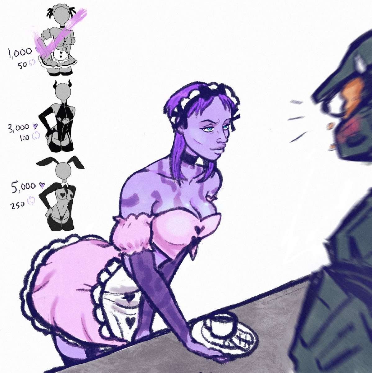 fawnoir's tweet image. She may be acting like it’s silly but she’s eating it up lbr #cortana