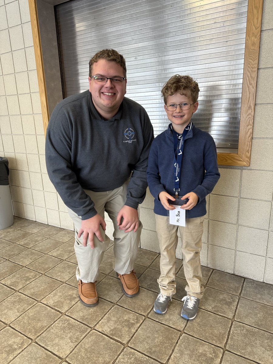 BenNovitsky's tweet photo. Role reversal for Catholic Schools Week!  Students dressed as staff, and staff dressed as students—what a fun day! @dogrschools #CSW2025 https://t.co/Xiov7VBdnw