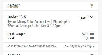 freym23's tweet photo. Arbitrage betting takes advantage of the fact that sportsbooks set their odds independently.

Because sportsbooks aren’t in sync, there are moments when you can bet on both sides of a game at different sportsbooks and lock in guaranteed profit.

Here’s an INSANE example of an arb I hit:

📊 Tyrese Maxey Assists

Over 14 (+200) – Bet $140
Under 13.5 (+125) – Bet $200

✅ If the over hit: $80 profit
✅ If the under hit: $110 profit

No matter what, I walk away with free money. 🔥
Now imagine doing this 10+ times per day.