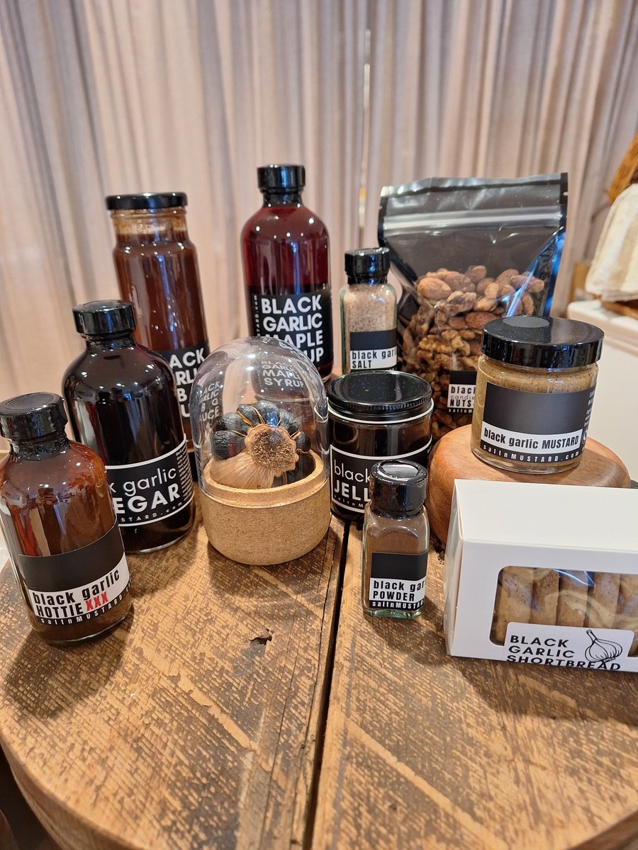 Created Exclusively for The Black Garlic &amp; Chocolate Affair: Black Garlic Hot Chocolate Mix, Black Garlic Shortbread, Black Garlic Truffles, Black Garlic Chocolate Jelly. Perfect Valentines gifts! 🎁 💝

Created by Salt and Mustard!