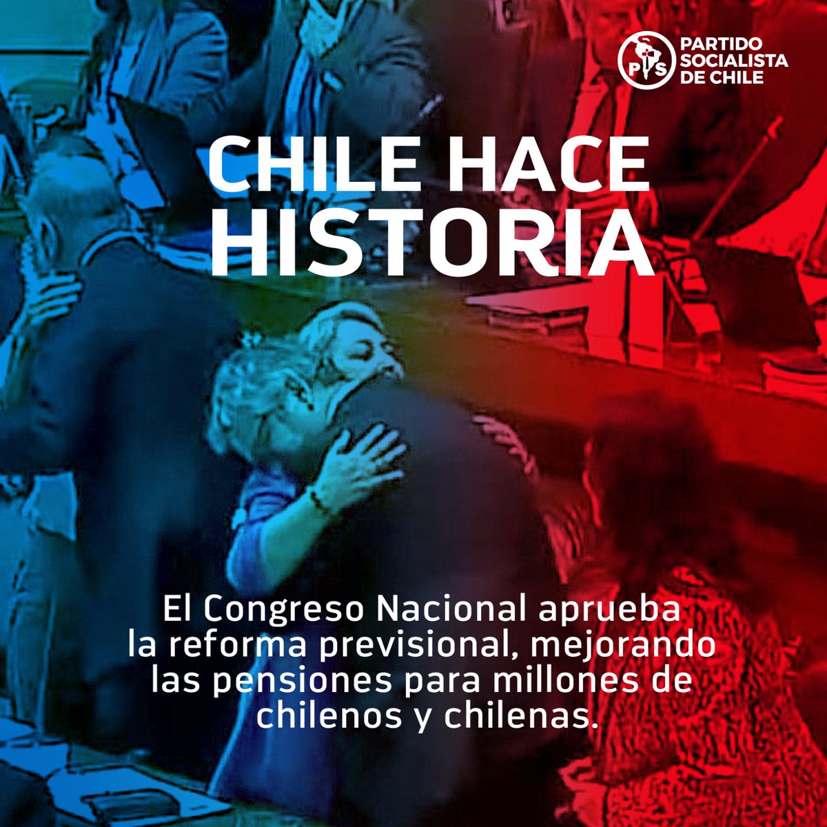 Chile avanza con justicia social
El Congreso Nacional aprueba la reforma previsional, garantizando pensiones más dignas para millones de chilenas y chilenos. ¡Un paso histórico para el país!