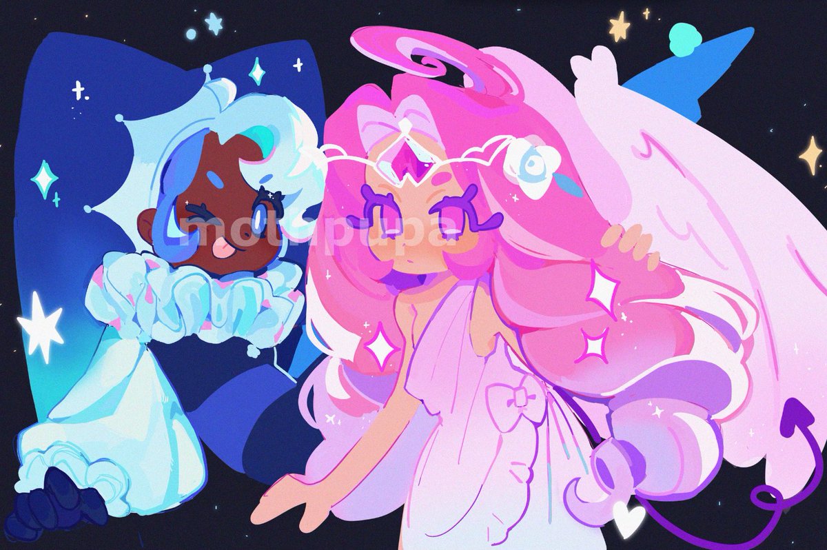 mothpupa's tweet photo. shadowsugar oh my belovedsssssss im normal about them #cookierun https://t.co/tykgvu04OP