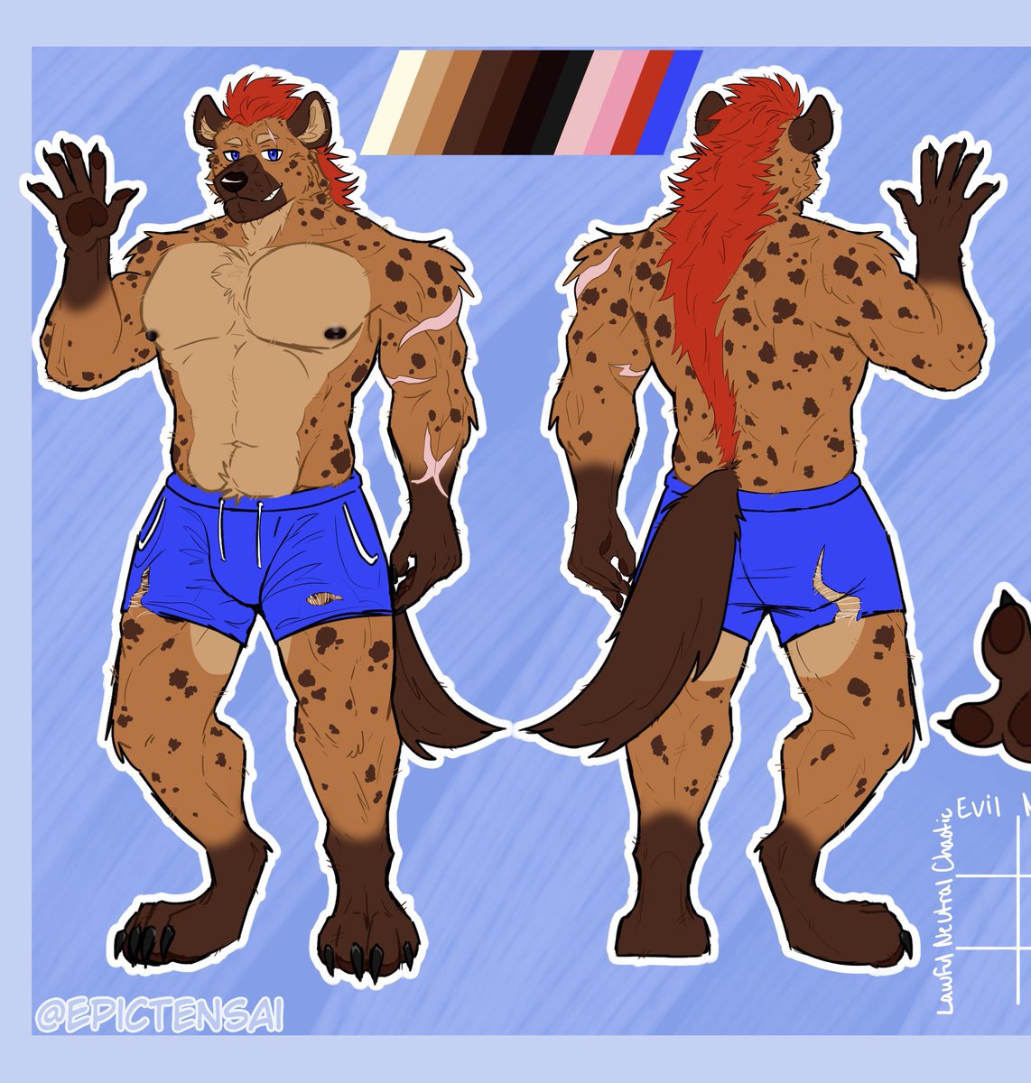 EpicTensai's tweet photo. Comm for @/mognyrcrushfang on IG
#art #digitalart #anthro #furry #bufffurry #furryartcommissions #dnd #dungeonsanddragons #gnoll #hyena #refsheet https://t.co/ENrVaJzW6Q