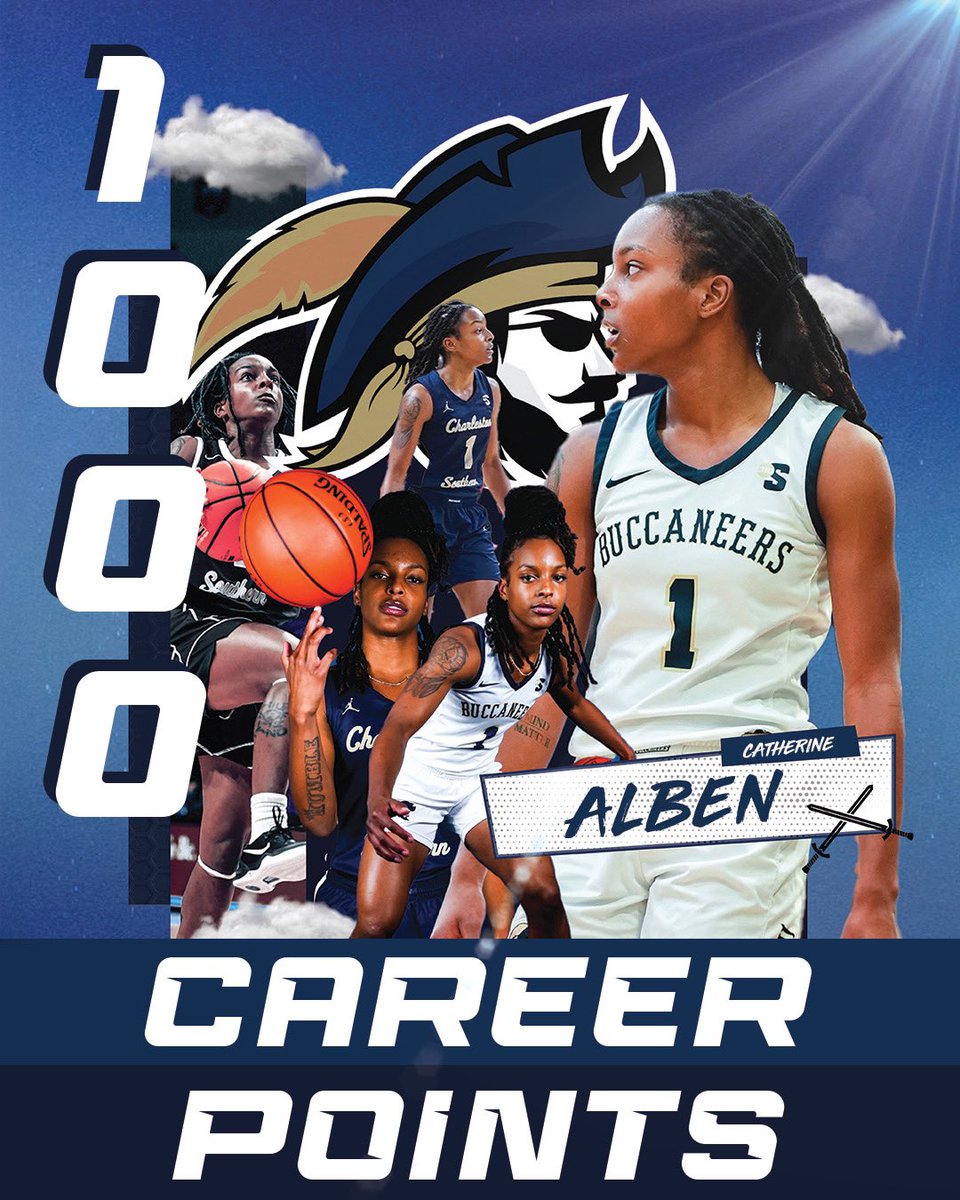 𝟏𝐊 𝐟𝐨𝐫 𝐍𝐨. 𝟏 😮‍💨

Catherine Alben is the 18th player in school history to reach 1,000 career points for a season! She is one of five players to reach 1,000 career points within three years! 

#ClimbTheLadder // #BucStrong