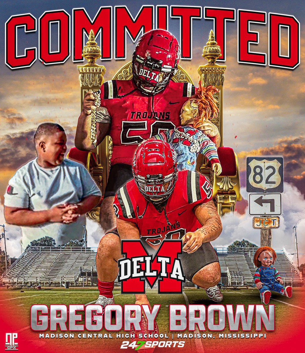 Gregory Brown (@gregory40982747) on Twitter photo #AGTG After a great visit and a great conversation with my family I am a 1000% committed to Mississippi delta 🔴⚫️ let’s do it!!! Long live rob🤍
<a href="/MCJags_Football/">Madison Central Football</a> <a href="/dfinley0/">Dusty Finley</a>
<a href="/CoachT_Rob/">Terrance Robinson</a> <a href="/ESPN3ALLDAY/">Mike Espy</a>
<a href="/CoachC98/">Coach W Collins</a> <a href="/rowell_britt/">britt rowell</a> #AGTG After a great visit and a great conversation with my family I am a 1000% committed to Mississippi delta 🔴⚫️ let’s do it!!! Long live rob🤍
<a href="/MCJags_Football/">Madison Central Football</a> <a href="/dfinley0/">Dusty Finley</a>
<a href="/CoachT_Rob/">Terrance Robinson</a> <a href="/ESPN3ALLDAY/">Mike Espy</a>
<a href="/CoachC98/">Coach W Collins</a> <a href="/rowell_britt/">britt rowell</a>