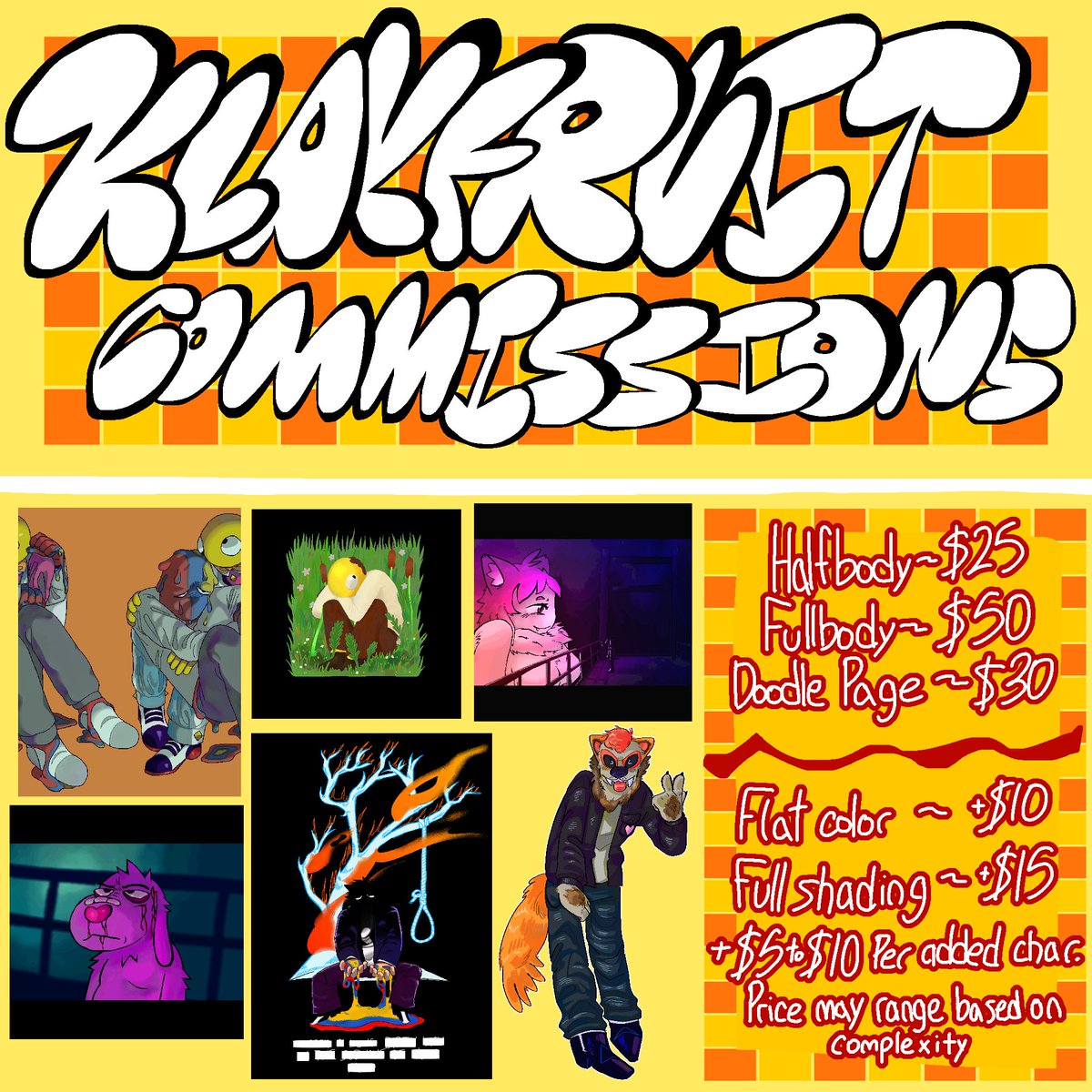 klayfruit's tweet photo. updated my commission sheet!!! my cashapp and paypal are both @klayfruit, if youre interested please feel free to dm me!!! all of my art is also archived at @nbgnome if you’d like more examples! https://t.co/yOuOb9yyQl