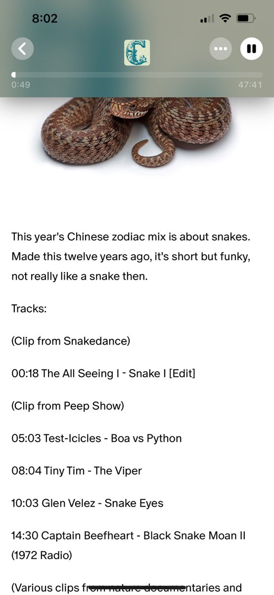 Listening to this “year of the snake” mix by <a href="/Centuries_Sound/">Centuries of Sound</a>