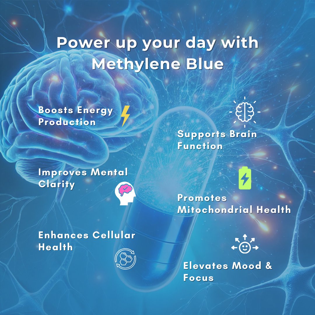 BioLightShop's tweet photo. โก๏ธ Power up your day with Methylene Blue ๐
From boosting energy to sharpening focus, methylene blue is your key to a healthier, more productive life ๐๐๐
#methyleneblue #biolight #alternativemedicine #biohacking #biohack https://t.co/QfSMIAMwJ5