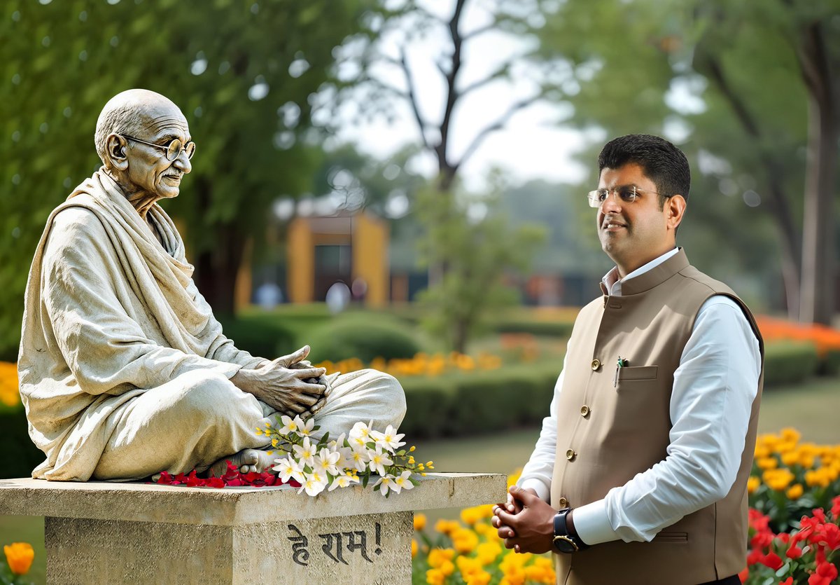 Dchautala's tweet photo. सत्य, अहिंसा और सत्याग्रह के ज़रिए संपूर्ण विश्व को नई राह दिखाने वाले महात्मा गांधी जी की पुण्यतिथि पर उन्हें कोटि कोटि नमन एवं विनम्र श्रद्धांजलि https://t.co/bwBsdWgmMR