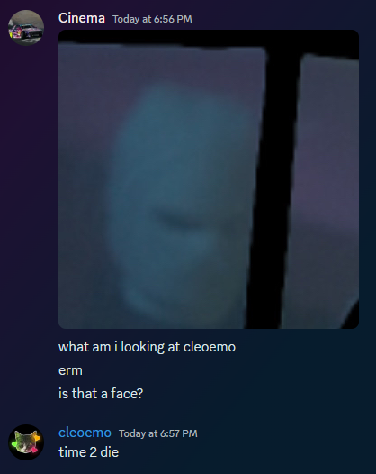 cleoemo's tweet image. 🔔Cat Influencer CLEOEMO replies with concerning cryptic message on Discord after mysterious face is spotted in the cat house. 😲🤯