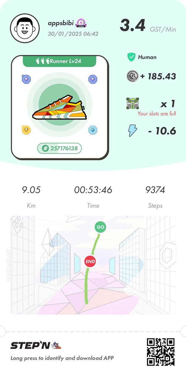 ndinhduy's tweet photo. Better health with 
#everydayrunning #stepngo #STEPNLunarRun, https://t.co/JV6CV5lspd