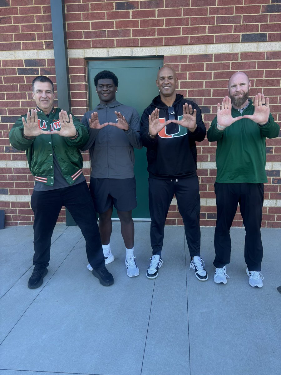 Thanks for stopping by #Gocanes <a href="/coach_cristobal/">Mario Cristobal</a> <a href="/JasonTaylor/">Jason Taylor</a>