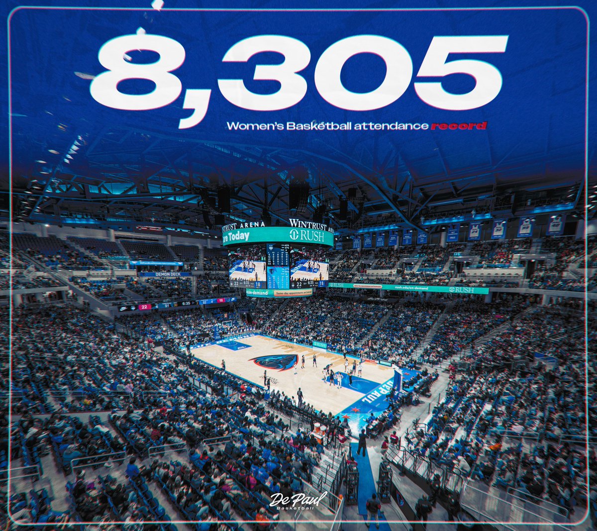 Chicago shows up for women's sports. 

A program attendance record is shattered tonight at Wintrust Arena!