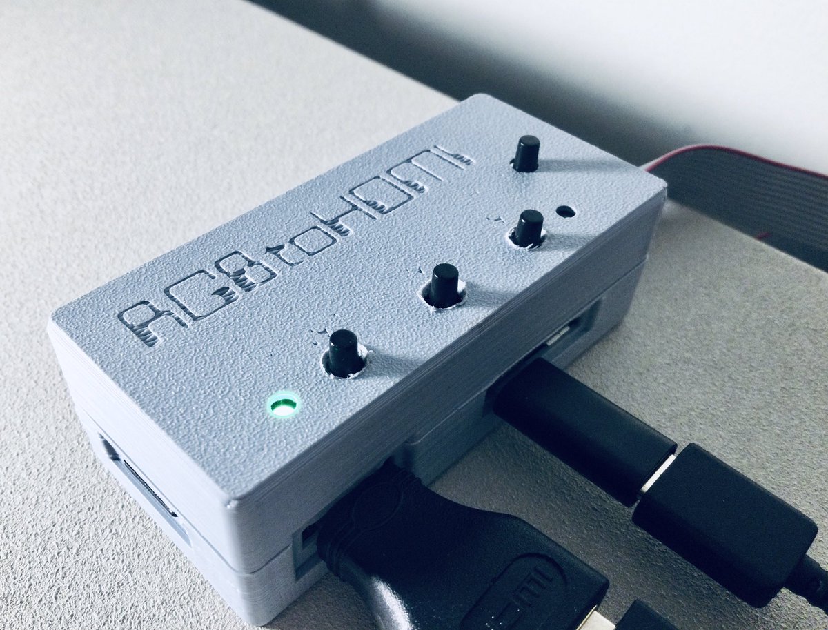 gordoslair's tweet image. New toy for my Tandy 1000. A RGB to HDMI thingy. The Tandy 16 colour graphics look pretty sharp. #Tandy1000