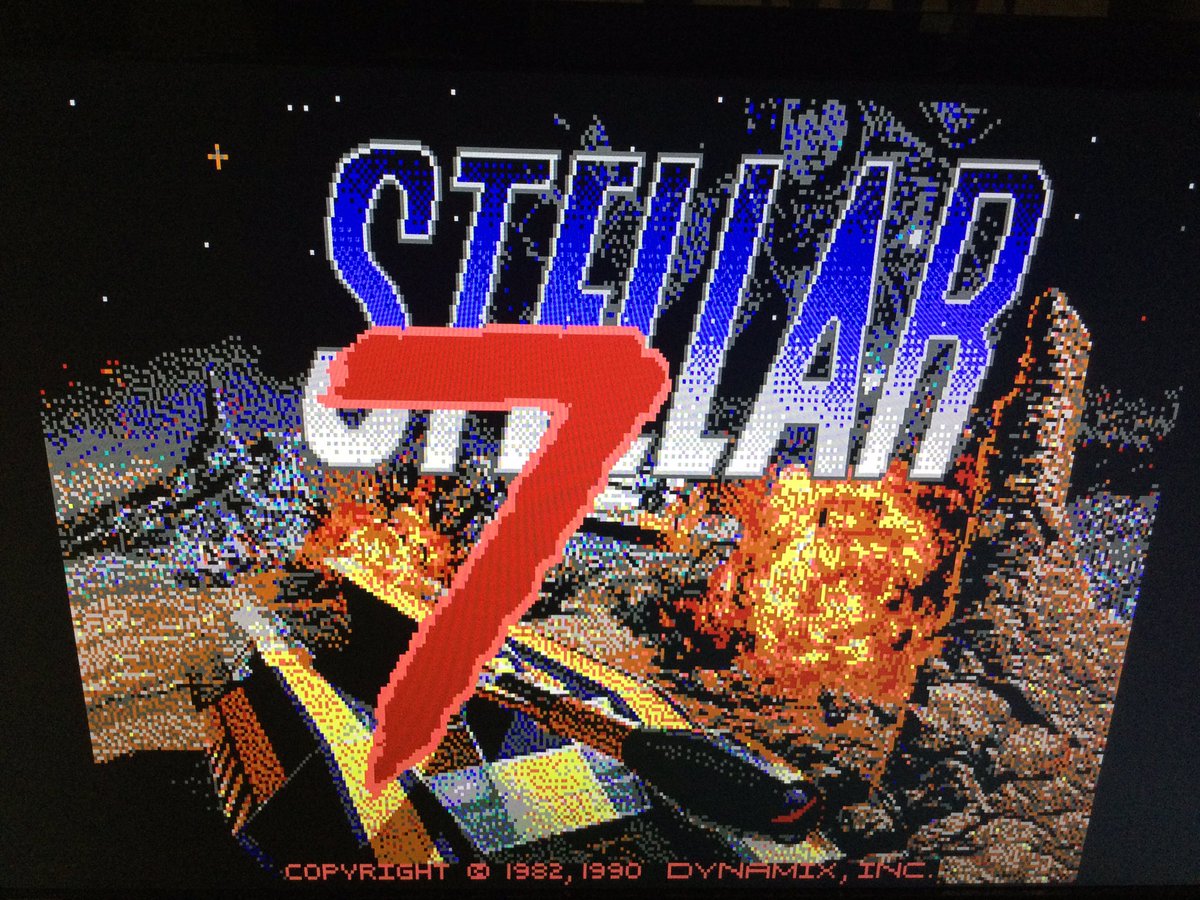 gordoslair's tweet image. New toy for my Tandy 1000. A RGB to HDMI thingy. The Tandy 16 colour graphics look pretty sharp. #Tandy1000