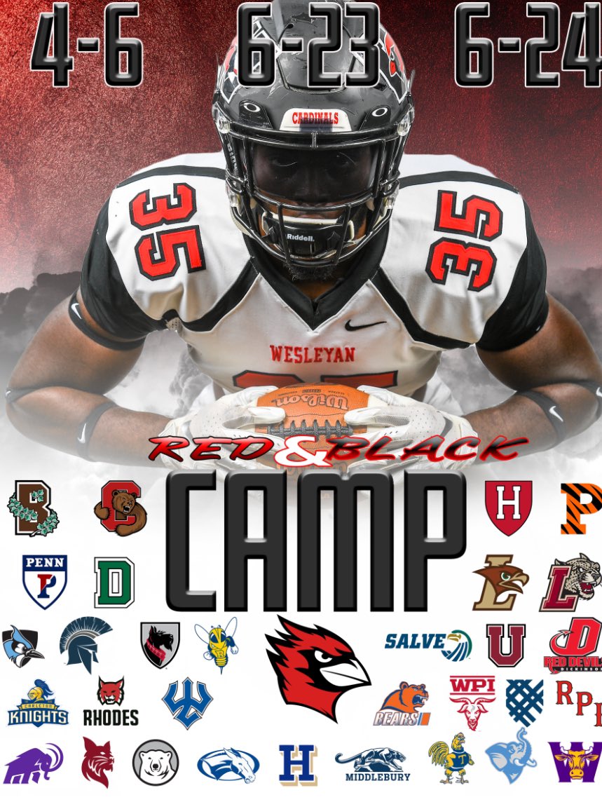 Thank you <a href="/CoachDiCenzo/">Dan DiCenzo</a> for inviting me to the Red and Black camp. It is an awesome opportunity to perform in front of so many coaches from prestigious universities and colleges. I cannot wait to compete!!
