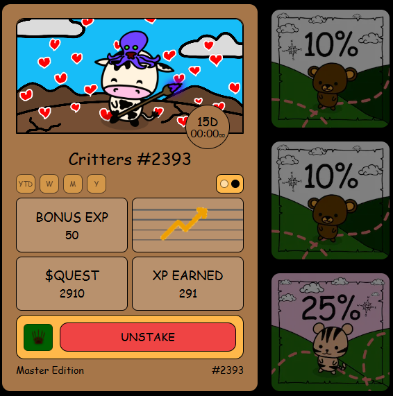 simotuki_nao's tweet photo. ✅@crittersquest
🥩NFT staking
⚔ There was no reward today. why…😭
#MUDCLAW $QUEST https://t.co/DsEBH2FcNM