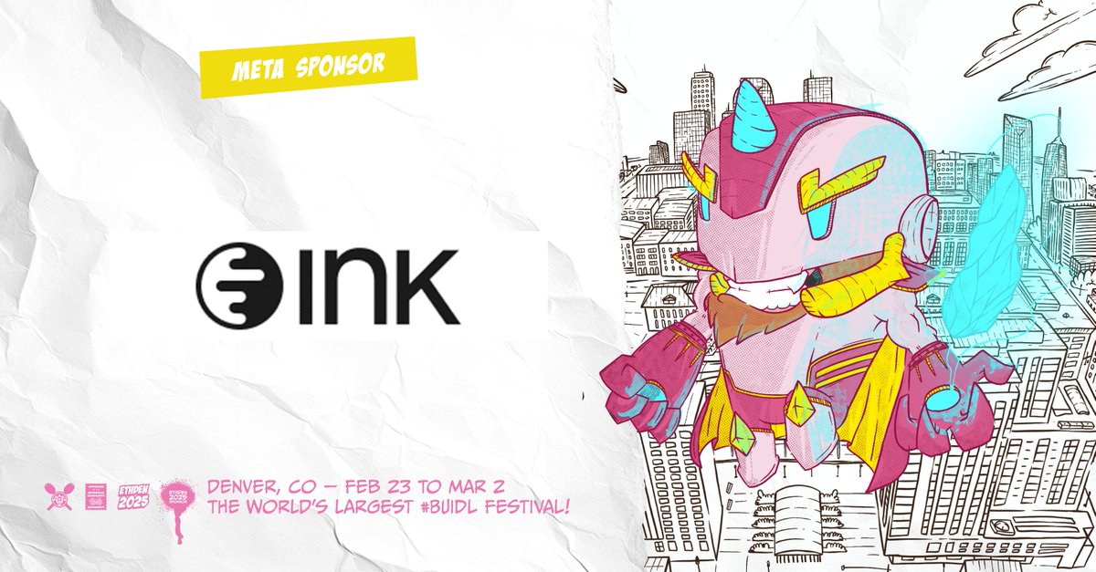 EthereumDenver's tweet photo. We’re excited to welcome @inkonchain as an official Meta Sponsor for ETHDenver 2025!

ETHDenver delivers a world-class experience for innovators and builders.

Thank you to @inkonchain and all of our sponsors for making this possible! https://t.co/gC8WKPYSoi