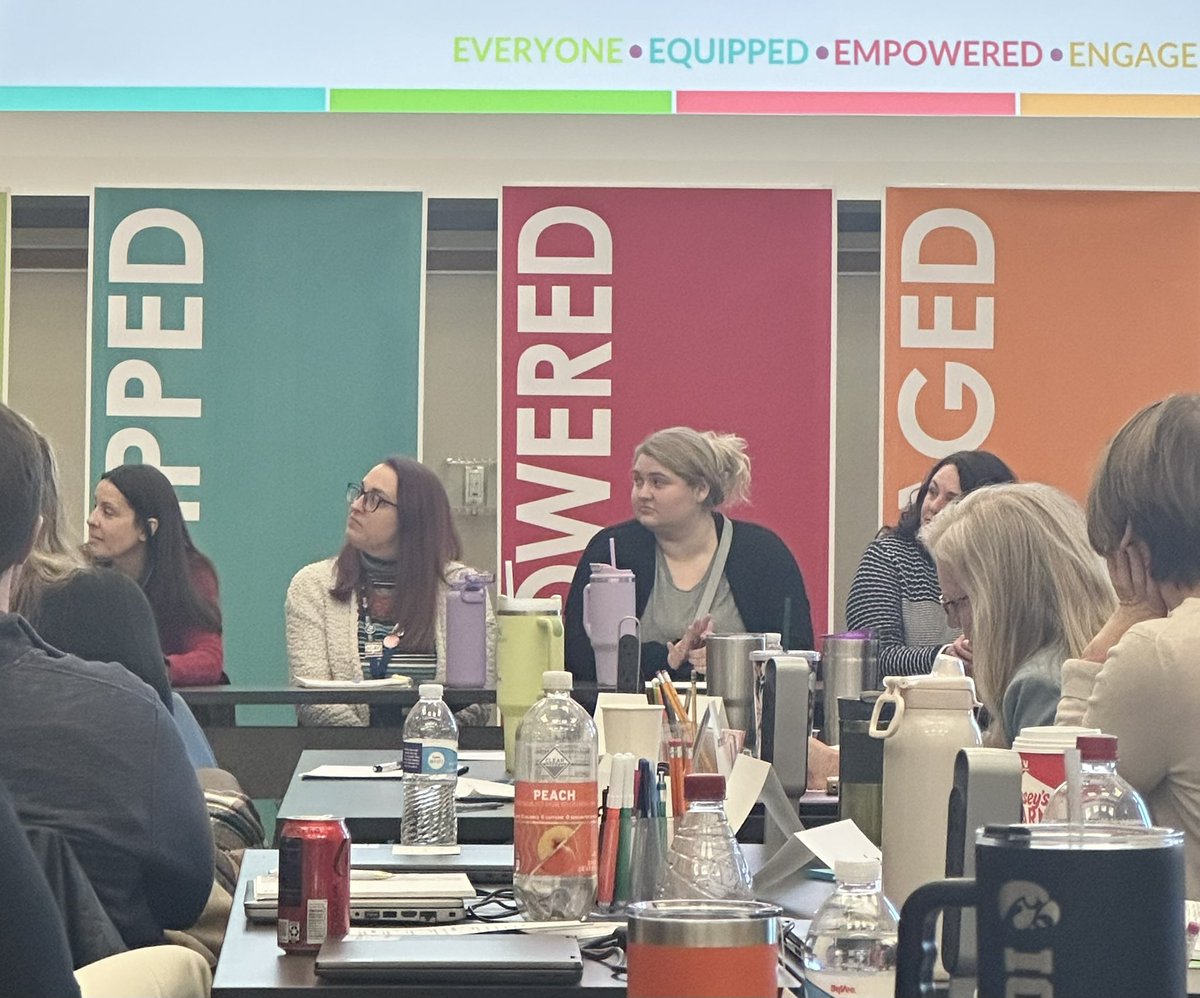 CedarRapidsEA's tweet photo. Today members joined the Executive Leadership Team meeting to share their glows and grows about the changes experienced this school year. Their powerful words were inspiring! https://t.co/4bnxmxJsjU