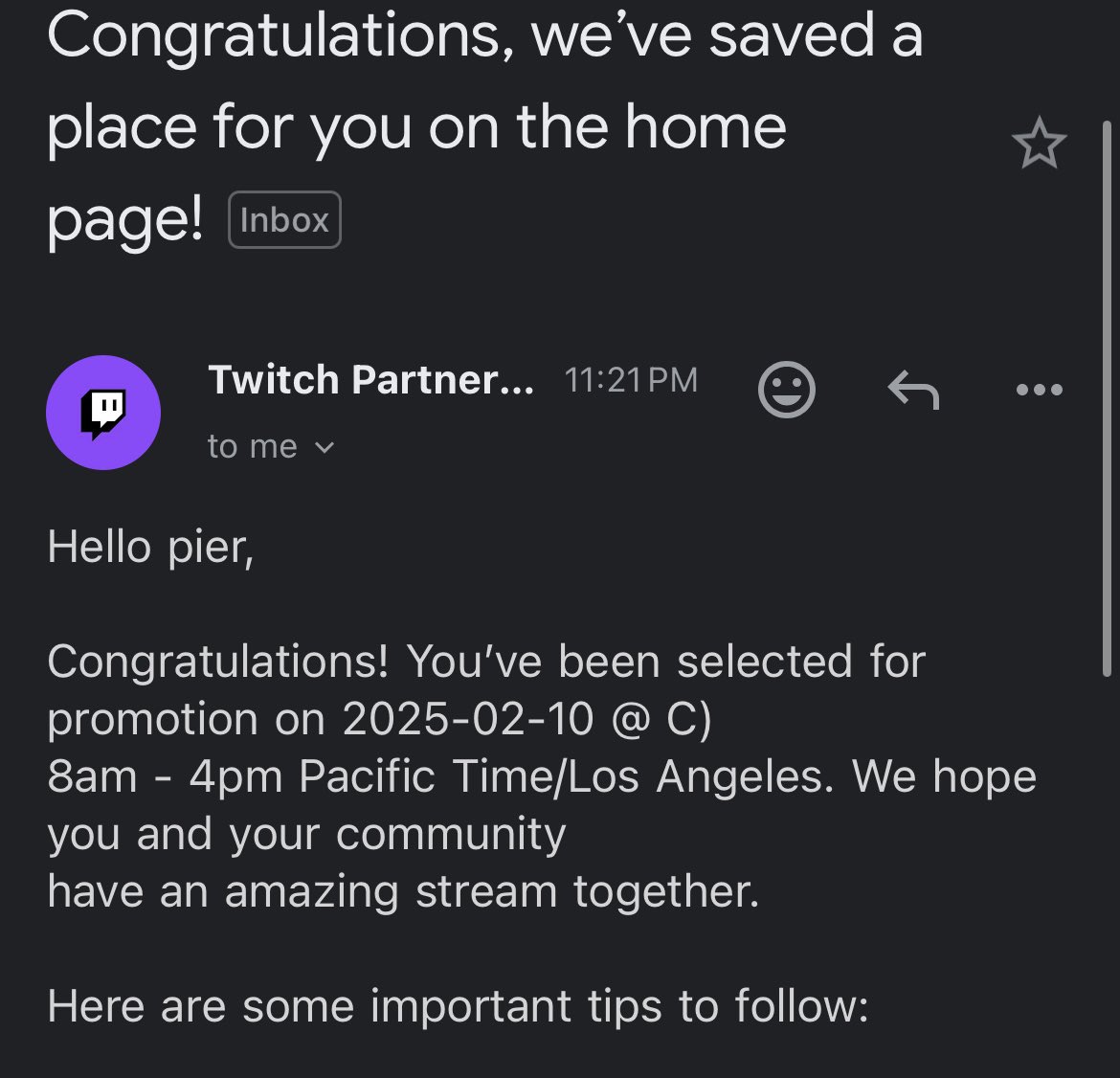 BIG NEWS gonna be on <a href="/Twitch/">Twitch</a> Front Page February 10th (8am-4pm PST)! Grateful for the opportunity!!! Gonna try to be a little more family friendly that stream 🤣
