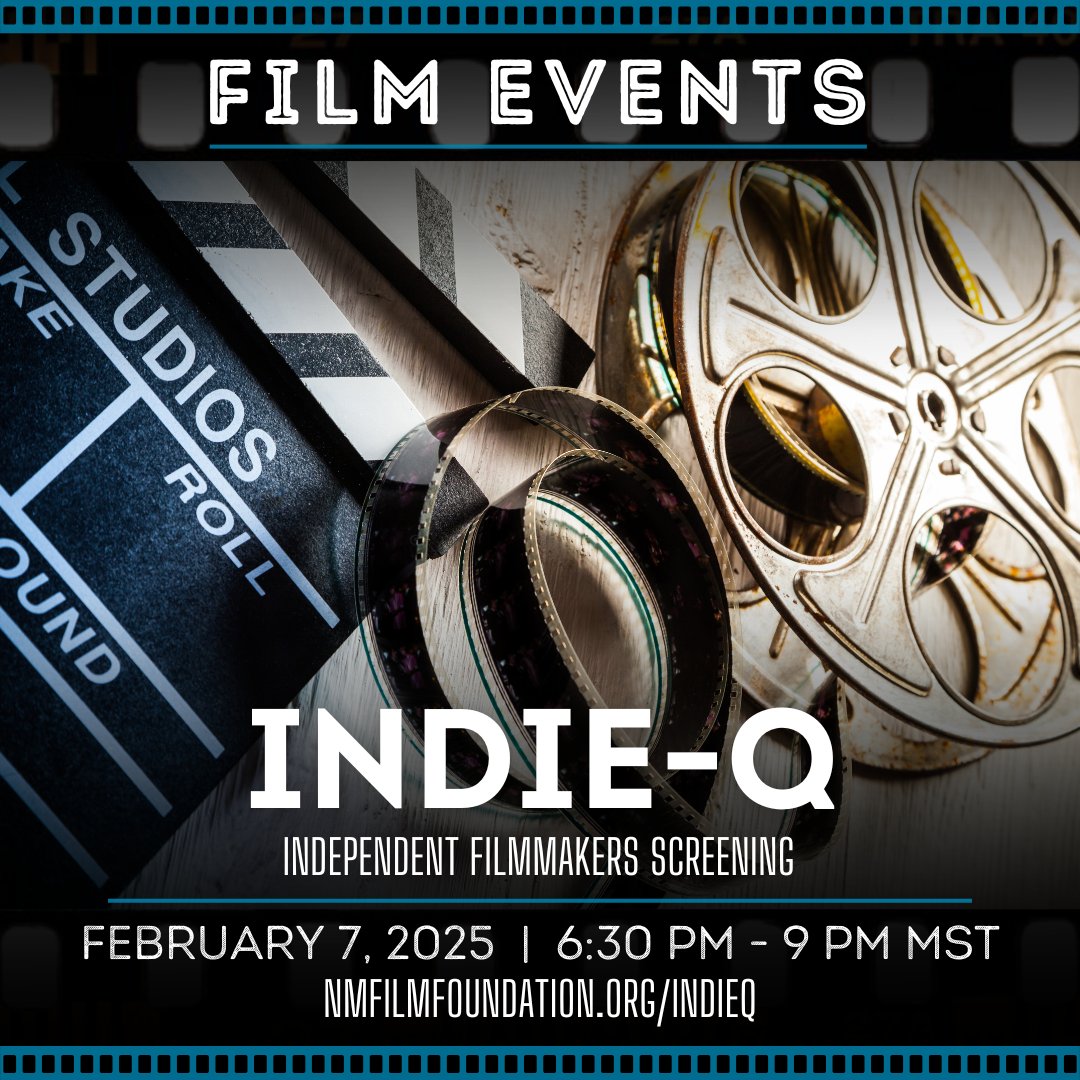 🎥 Join the <a href="/nmfilmfound/">NMFilmFoundation</a> at The Studio at WESST for the next Indie-Q! It's your opportunity to submit independent films to be screened in front of an audience!

🗓 Fri., Feb. 7
⏰ 6:30-9pm (doors at 6 p.m.)
📍 609 Broadway Blvd. NE, ABQ
🔗 nmfilmfoundation.org/indieq

#OneAlbuquerque