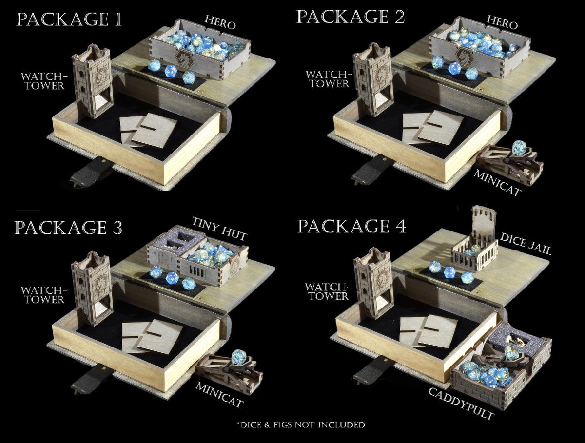We’ve got new package and pricing options. All dice boxes now include an attachable, slide-on dice tower and integrated dice loft!

Starting at $74.95 with free US priority shipping!!

dragonburn.com